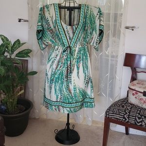 INC International Concepts Leaf Print Dress